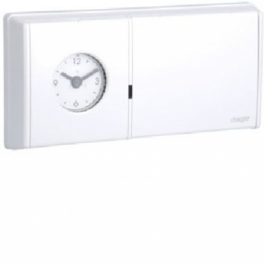 CRONOTERMOSTATO ECO ANALOGICO SETTIMANALE PARETE BATTERIE 1 SC 8A 2 FILI TERMOFLASH - HAGER 56734 product photo Photo 01 3XL