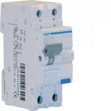 DIFFERENZIALE MAGNETO TERMICO 1PN 30MA AC 10A 4.5KA C 2M - HAGER ADC810H product photo Photo 01 3XL