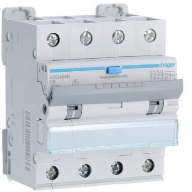 DIFF MAGN 4P 30MA AC 6A 10KA C 4M - HAGER ADQ456H - HAGER ADQ456H - HAGER ADQ456H product photo Photo 01 3XL