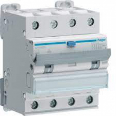 DIFFERENZIALE MAGNETOTERMICO 4P 30MA A-HI 10A 10KA C 4M - HAGER ADR460H product photo Photo 01 3XL