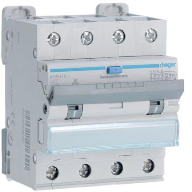 DIFF MAGN 4P 30MA A-HI 25A 10KA C 4M - HAGER ADR475H - HAGER ADR475H - HAGER ADR475H product photo Photo 01 3XL