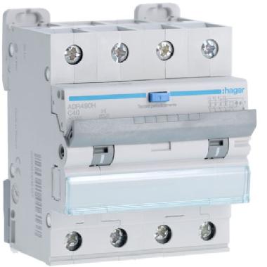 DIFF MAGN 4P 30MA A-HI 40A 10KA C 4M - HAGER ADR490H - HAGER ADR490H - HAGER ADR490H product photo Photo 01 3XL