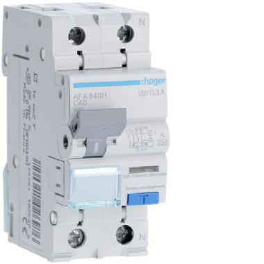 DIFF MAGN ACC 1PN 300MA A 40A 4.5KA C 2M - HAGER AFA840H - HAGER AFA840H product photo Photo 01 3XL