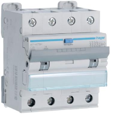 DIFF MAGN 4P 300MA A-HI 25A 6KA C 4M - HAGER AFH475H - HAGER AFH475H - HAGER AFH475H product photo Photo 01 3XL