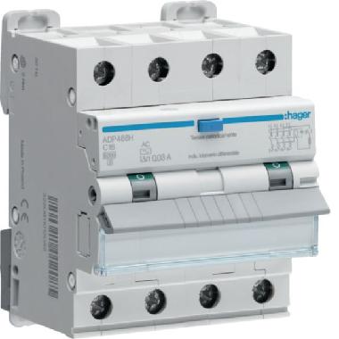 DIFF MAGN 4P 300MA A 16A 6KA C 4M - HAGER AFM466H - HAGER AFM466H - HAGER AFM466H product photo Photo 01 3XL