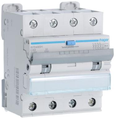 DIFF MAGN 4P 300MA A-HI 40A 10KA C 4M - HAGER AFR490H - HAGER AFR490H - HAGER AFR490H product photo Photo 01 3XL
