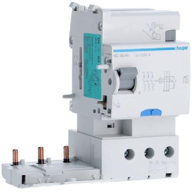 BLOCCO DIFFERENZIALE 3P 30MA <63A AC 3M - HAGER BD364N product photo Photo 01 3XL