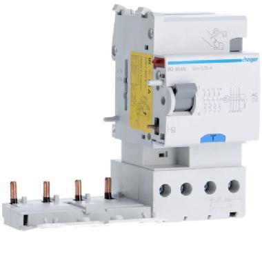 BLOCCO DIFFERENZIALE TETRAPOLARE 4P 30MA <63A AC 3M - HAGER BD464N product photo Photo 01 3XL