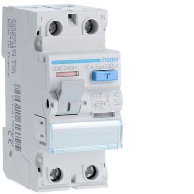 INT. DIFF. ACC. 2P 30 MA 40A 2M - HAGER CDC240H product photo Photo 01 3XL