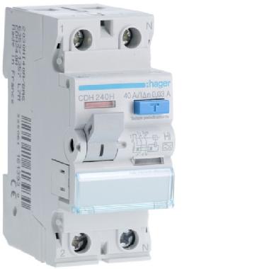 Interruttore Differenziale Accessoriabile 2p 30 ma 63a hi 2m - HAGER CDH240H product photo Photo 01 3XL