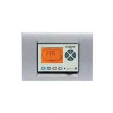 CRONOTERMOSTATO INCASSO BIANCO ILLUMINATO MULTIPOTENZA SETTIMANALE COM E/I ING TEL - HAGER EK539B product photo Photo 02 3XL