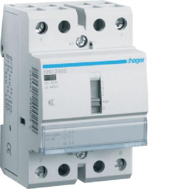 Cont.com man sil 2na 24vac/24vdc 40a 3m - HAGER ERD240S product photo Photo 01 3XL