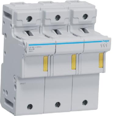 PORTAFUSIBILE NONACC. 22X58 3P 6M - HAGER LR703 product photo Photo 01 3XL