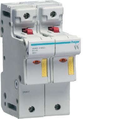 PORTAFUSIB ACCESS 14X51 2P 3M - HAGER LS602 - HAGER LS602 - HAGER LS602 product photo Photo 01 3XL