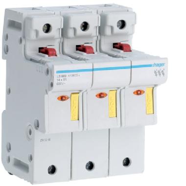 PORTAFUSIBILE ACCESS. 14X51 3P 4.5M - HAGER LS603 product photo Photo 01 3XL