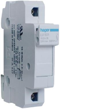PORTAFUSIBILE UL 10.3X38 1P 32A 1M - HAGER LU501 - HAGER LU501 - HAGER LU501 product photo Photo 01 3XL