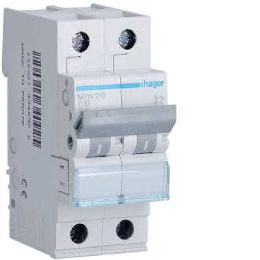 INTERR.MAGN.TERM.2P 10A C 4.5KA 2M - HAGER MYN210 - HAGER MYN210 - HAGER MYN210 product photo Photo 01 3XL