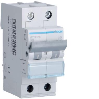 INTERR.MAGN.TERM.2P 16A C 4.5KA 2M - HAGER MYN216 - HAGER MYN216 - HAGER MYN216 product photo Photo 01 3XL