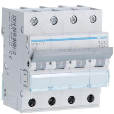 -INTERRUTTORE AUTOMATICO 4P 25A 4.5KA C 4M - HAGER MYN425 product photo Photo 01 3XL