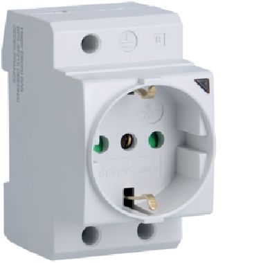 PRESA 2X10A+T SCHUKO C/SEGN.PRES.TENS.2.5M - HAGER SN110 product photo Photo 01 3XL