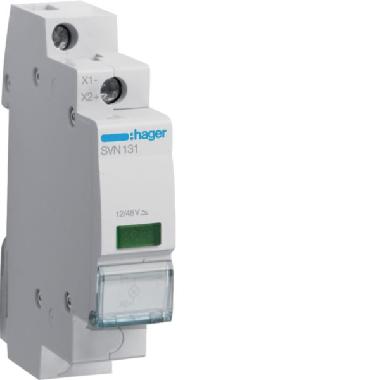 1 SEGNALATORE LUMINOSO VERDE 1 12-48V 1M - HAGER SVN131 product photo Photo 01 3XL
