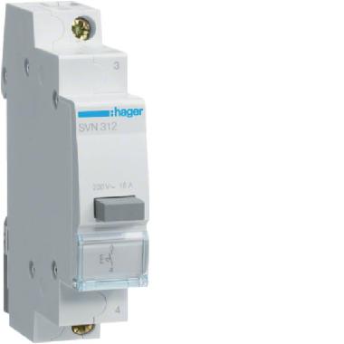 1 PULSANTE NON LUMINOSO A RITENUTA 1NA 1M - HAGER SVN312 product photo Photo 01 3XL