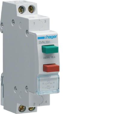 2 PULSANTI NON LUMINOSI 1NC + 1NA 1M - HAGER SVN391 - HAGER SVN391 - HAGER SVN391 product photo Photo 01 3XL