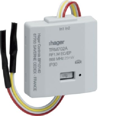 MOD. RF KNX 2 IN BATTERIA QLINK - HAGER TRM702A - HAGER TRM702A product photo Photo 01 3XL