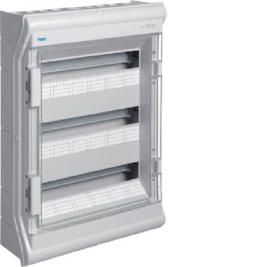VECTOR IP65 PARETE 3X12 MODULO PORTA TRASPARENTE - HAGER VE312G product photo Photo 01 3XL