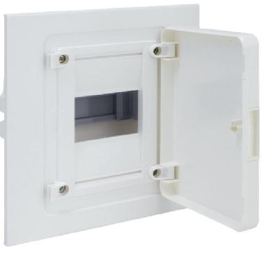 GOLF IP40 CENTRALINO INCASSO 4M PORTA TRASPARENTE - HAGER VF104TG product photo Photo 01 3XL