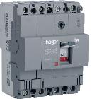 INTERRUTTORE AUTOMATICO X160 4P 18KA 160A SGANC TM - HAGER HDA161L product photo