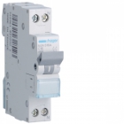 INTERRUTTORE AUTOMATICO MAGNETOTERMICO 1P+N 16 A 4.5KA C 1 MODULO - HAGER MJN516A product photo