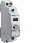 1 PULSANTE LUMINOSO ROSSO A IMPULSO 2NA 1M - HAGER SVN432 product photo