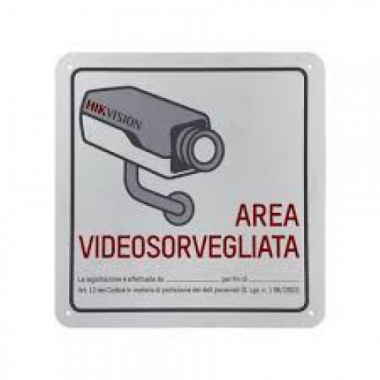 CARTELLO AREA VIDEOSORVEGLIATA - HIKVISION 150104813 product photo Photo 01 3XL