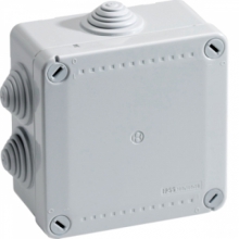 CASSETTA PARETE 1/4G IP55 100X100X50MM GRIGIO C/IMBOC - BOCCHIOTTI IP5501GRI product photo