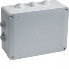 CASSETTA PARETE 1/4G IP55 300X220X120MM GRIGIO C/IMBOC - BOCCHIOTTI IP5506GRI product photo