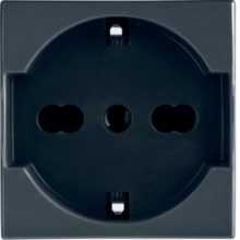 PEPITA PRESA SCHUKO/BIV 2P+T 16A NERO - BOCCHIOTTI PRSSCH2PT16ABK product photo