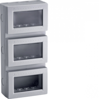 BOX CONTENITORE VERTICALE IP55 12 VR GRIGIO 12(4X3) - BOCCHIOTTI BOXIP5512VRGRI product photo Photo 02 3XL