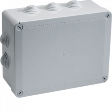 CASSETTA PARETE 1/4G IP55 300X220X120MM GRIGIO C/IMBOC - BOCCHIOTTI IP5506GRI product photo Photo 01 3XL