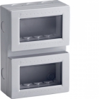 BOX CONTENITORE VERTICALE IP55 GRIGIO 8(4X2) - BOCCHIOTTI BOXIP5508VRGRI product photo