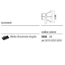 593804 - 593804 - ALETTA DIREZIONALE PER MAXIWOODY MEDI - I GUZZINI ILLUMINAZIONE 3.5938.004.0 product photo