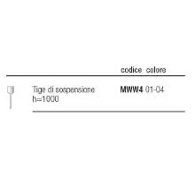 MWW404 - MWW404 - TIGE PORTANTE PER BINARIO STANDARD - I GUZZINI ILLUMINAZIONE 3.MWW4.004.0 product photo