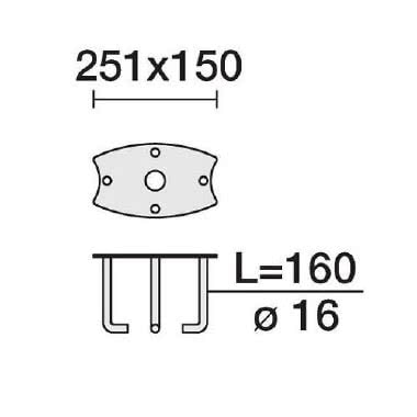 0455 - 0455 - CONTROPIASTRA C/ZANCHE FE.ZINCATE PER PALI ELL - I GUZZINI ILLUMINAZIONE 3.0455.000.0 product photo Photo 01 3XL