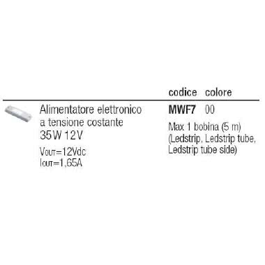 I GUZZINI ILLUMINAZIONE MWF700 - MWF700 – ALIMENTATORE LED 35W ELET.110-240VAC 12V DC12VEFU 1 - I GUZZINI ILLUMINAZIONE 3.MWF7.000.0 - I GUZZINI ILLUMINAZIONE 3.MWF7.000.0 product photo Photo 01 3XL
