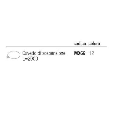 MX6612 - MX6612 - CAVO ACCIAIO L=2000 C/ESTR. X SOSPENSIONE BINARIO STAND - I GUZZINI ILLUMINAZIONE 3.MX66.012.0 product photo Photo 01 3XL
