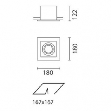 INCS.BASE LIGHT.596X596 2X55W - I GUZZINI ILLUMINAZIONE 3604.01 product photo Photo 03 3XL