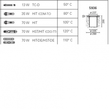CONTROCAS.C/ADATTAT.D=290 PER - I GUZZINI ILLUMINAZIONE 5936.04 product photo Photo 02 3XL
