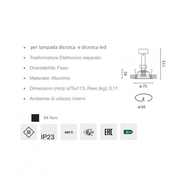 INCAS.LASER QUADR.FISSO 50W 12 - I GUZZINI ILLUMINAZIONE 8003.01 product photo Photo 02 3XL