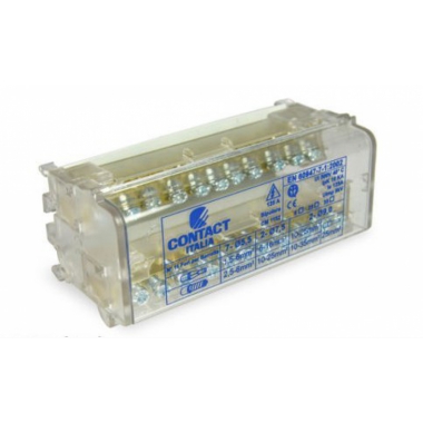 MORSETTIERA BIPOLARE DA QUADRO 125A 11 FORI 6 MODULI DIN  CM1152 - CONTACT ITALIA CM1152 product photo Photo 01 3XL