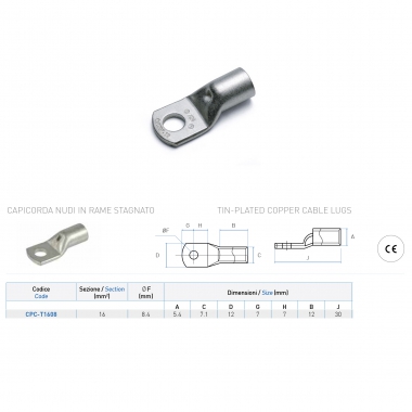 TERM.NUDO.RAME STAGN. 16MM  F8 - CONTACT ITALIA CPC-T1608 product photo Photo 01 3XL